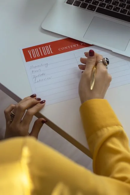 Jotting down notes over coffee